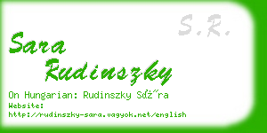 sara rudinszky business card